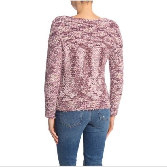 ADY P  Space Dye V-Neck Fuzzy Sweater  - Size XL - NWT - Picture 2 of 2